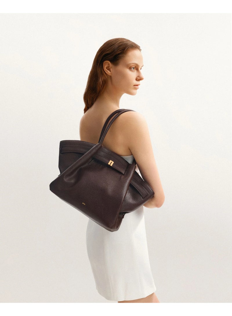 جي دبليو بي حقيبة هانا متوسطة - بنية داكنة - Image 2